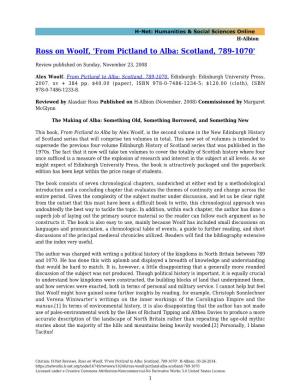 From Pictland to Alba: Scotland, 789-1070'