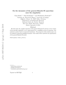 On the Dynamics of the General Bianchi IX Spacetime Near the Singularity