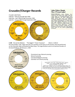 Crusader/Charger Records