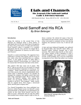 Dials and Channels David Sarnoff and His