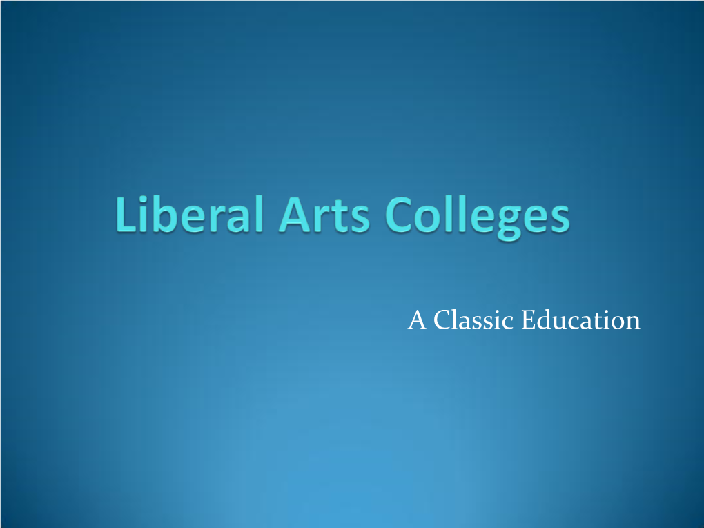 Liberal Arts Colleges