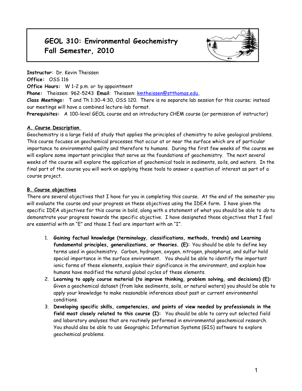 Syllabus Environmental Geochem