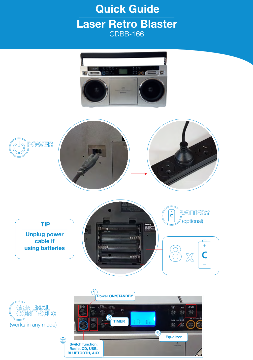 Quick Guide Laser Retro Blaster CDBB-166