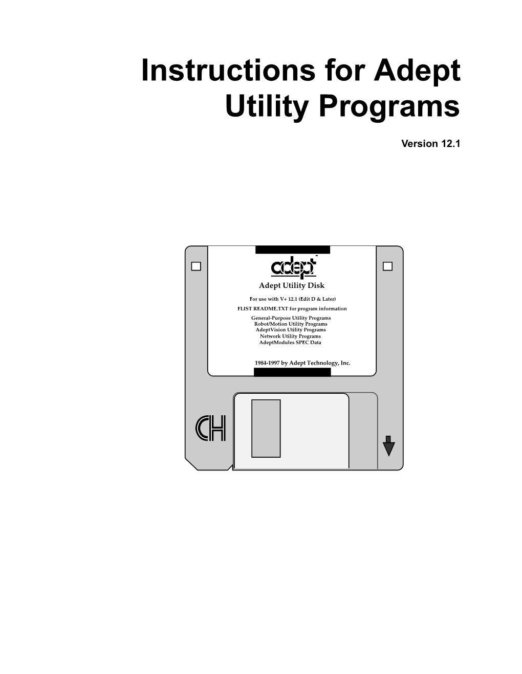 Instructions for Adept Utility Programs