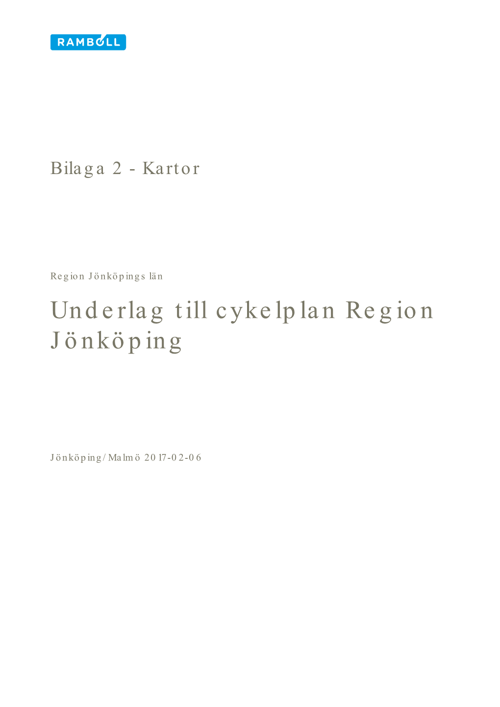 Underlag Till Cykelplan Region Jönköping