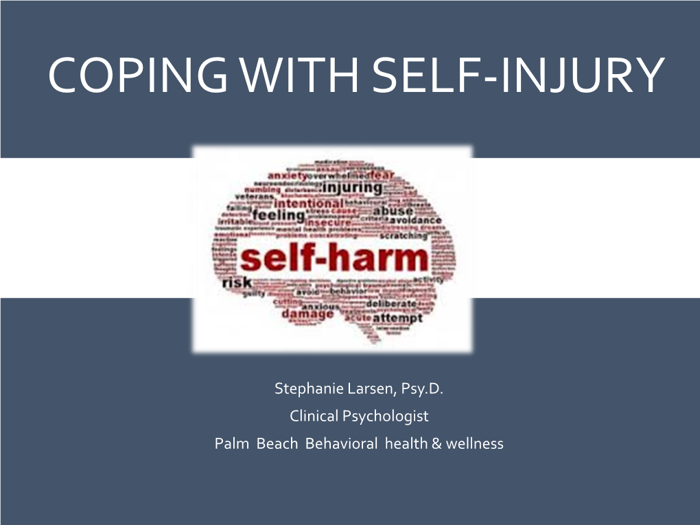 Coping with Self-Injury