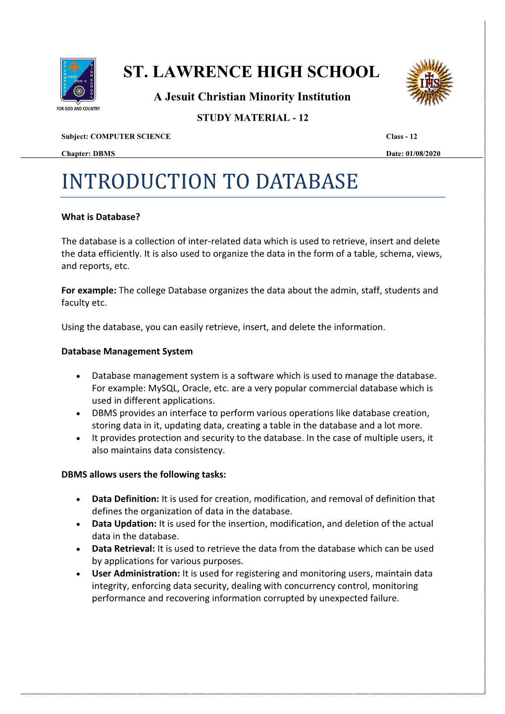 Introduction to Database