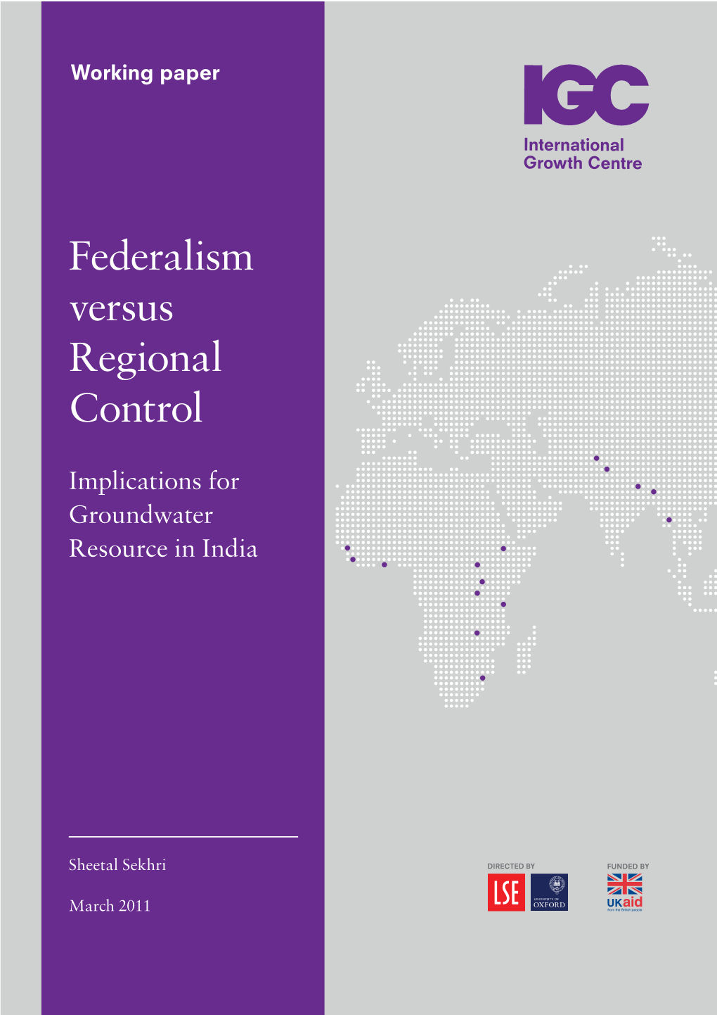 Federalism Versus Regional Control