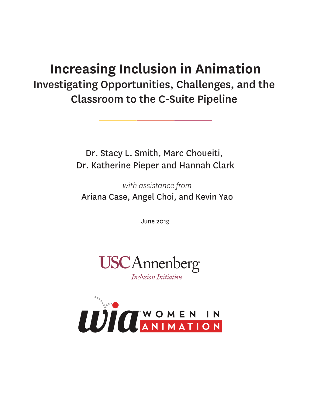 Increasing Inclusion in Animation