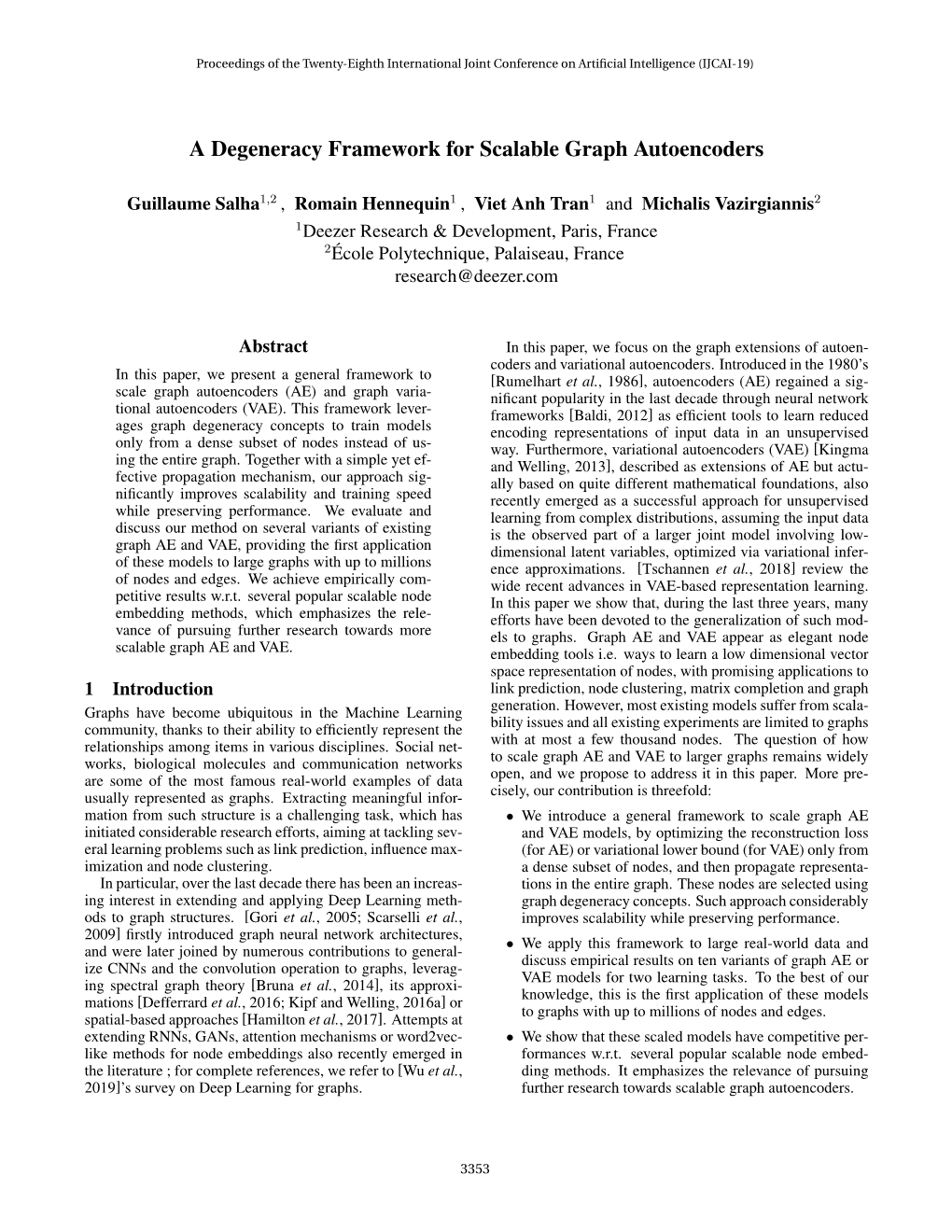 A Degeneracy Framework for Scalable Graph Autoencoders