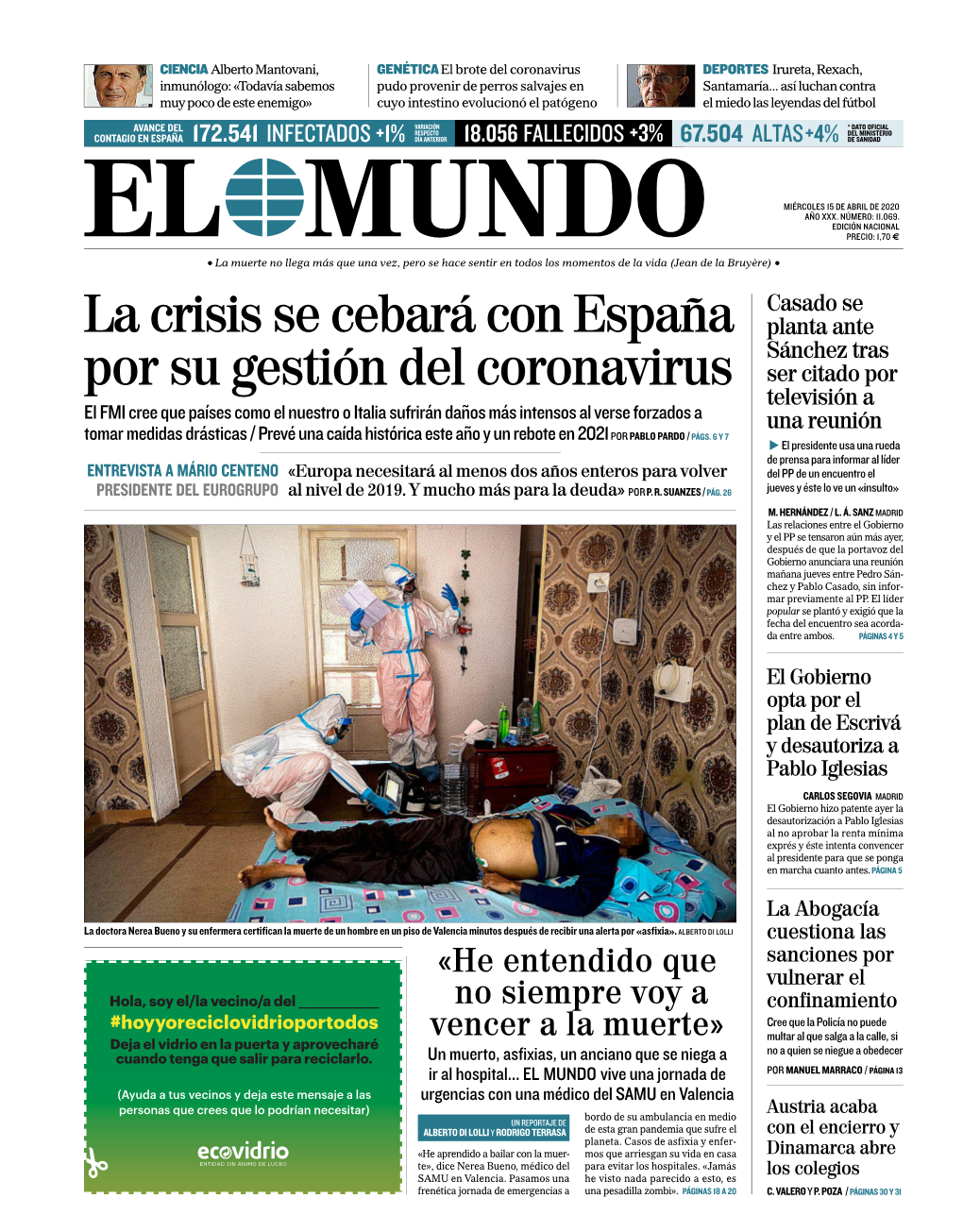 La Crisis Se Cebará Con España Por Su Gestión Del Coronavirus