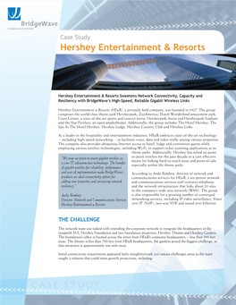 CASE STUDY Hershey Entertainment & Resorts