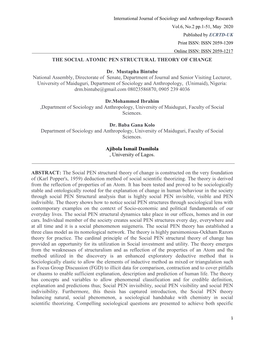 The Social Atomic Pen Structural Theory of Change