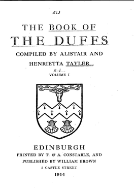 The Book of the Duff's Compiled by Alistair and Henrietta