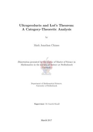 Ultraproducts and Los's Theorem