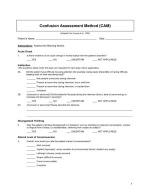 Confusion Assessment Method (CAM)