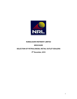 1 Numaligarh Refinery Limited Brochure Selection Of