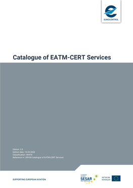 Catalogue of EATM-CERT Services