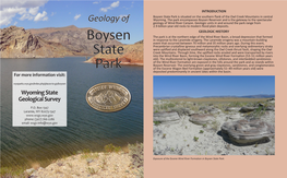 Geology of Boysen State Park