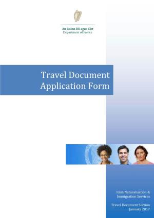 Travel Document Application Form