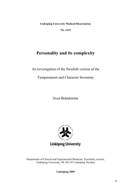Personality and Its Complexity