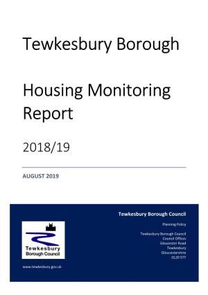 Tewkesbury Borough Housing Monitoring Report
