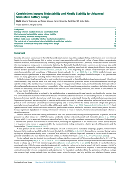 Constrictions Induced Metastability and Kinetic Stability for Advanced