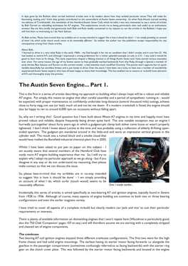 The Austin Seven Engine... Part 1