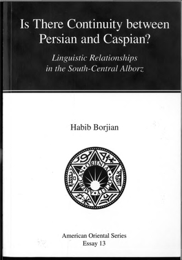 Is There Continuity Between Persian and Caspian? Linguistic Relationships in the South-Central Alborz