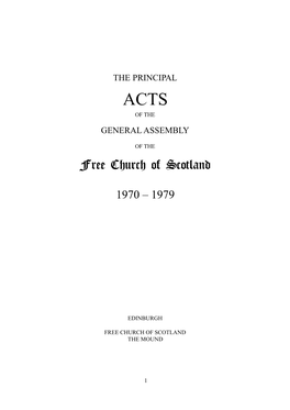 Acts 1970-1979