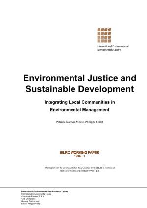Environmental Justice and Sustainable Development