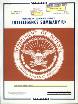 Intelligence Summary (U)