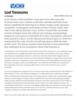 Lost Treasures by KYLE GANN TUESDAY, SEPTEMBER 19, 2000 at 4 A.M