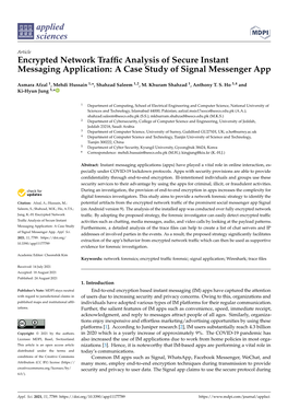 Encrypted Network Traffic Analysis of Secure Instant Messaging Application