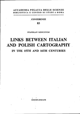 Links Between Italian and Polish Cartography