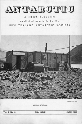 A News Bulletin New Zealand Antarctic Society