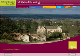 26. Vale of Pickering Area Profile: Supporting Documents