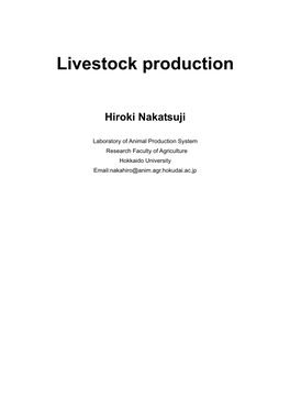 PDF Livestock Production