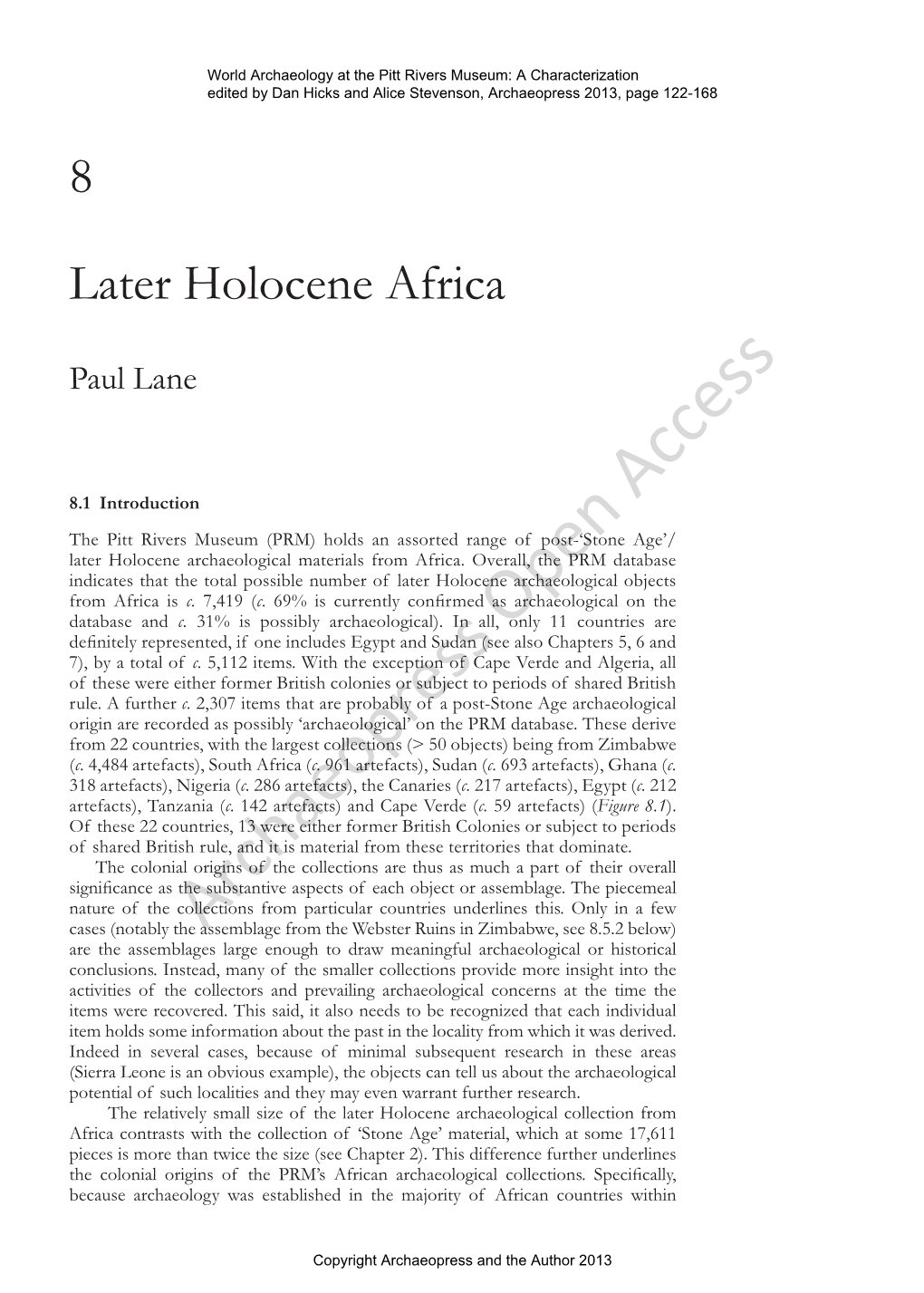 Later Holocene Africa