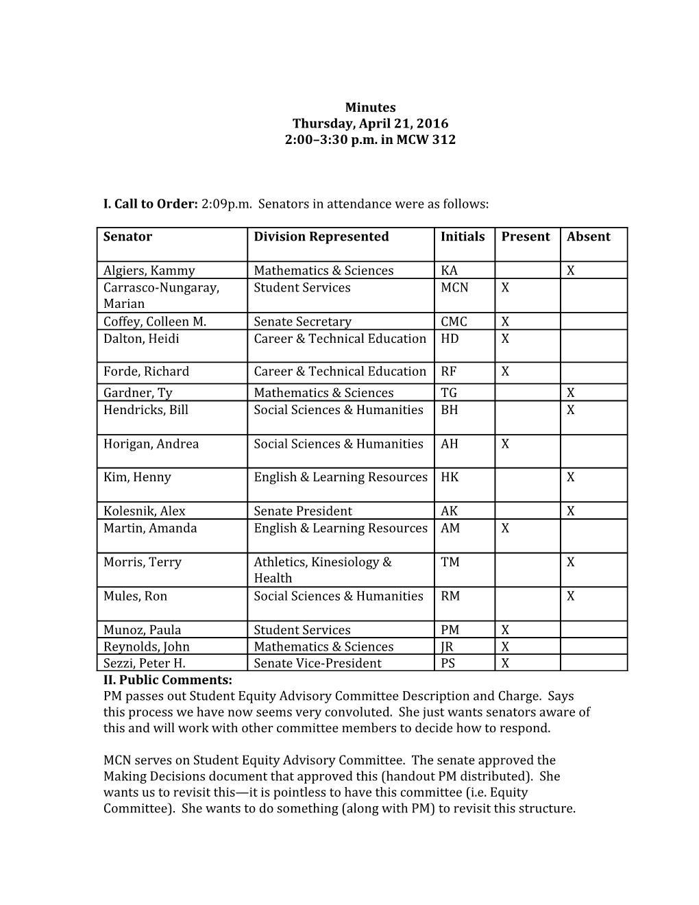 Ventura College Academic Senate s1