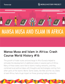 Mansa Musa and Islam in Africa: Crash Course World History #16