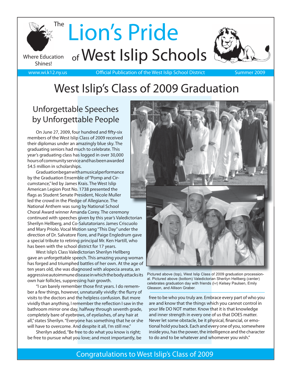 Graduation Newsletter 2009.Indd