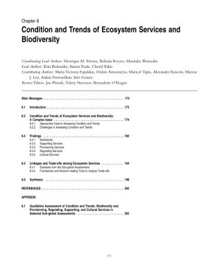 Condition and Trends of Ecosystem Services and Biodiversity