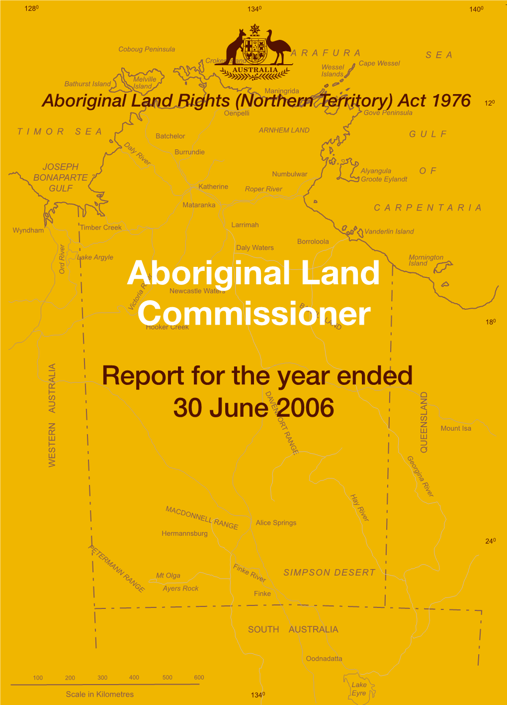 aboriginal-land-commissioner-report-for-year-ended-30-june-2006