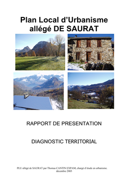 Rapport De Présentation Saurat