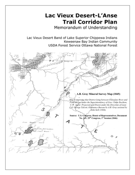 Lac Vieux Desert-L'anse Trail Corridor Plan