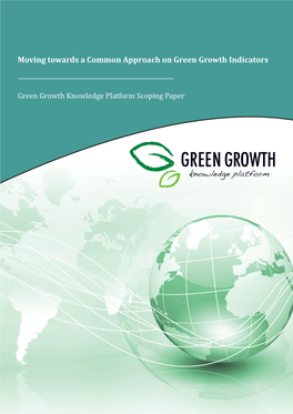 Moving Towards a Common Approach on Green Growth Indicators