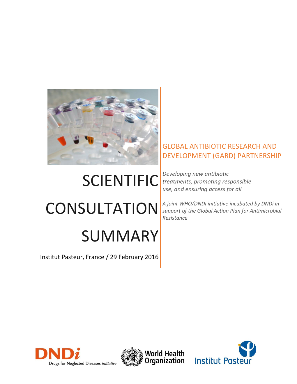 Scientific Consultation Summary