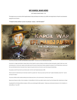 My Kargil War Hero