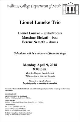 Lionel Loueke Trio